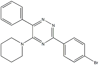 3-(4-bromophenyl)-6-phenyl-5-(1-piperidinyl)-1,2,4-triazine Structure