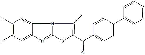 [1,1'-biphenyl]-4-yl(6,7-difluoro-3-methyl[1,3]thiazolo[3,2-a]benzimidazol-2-yl)methanone Structure