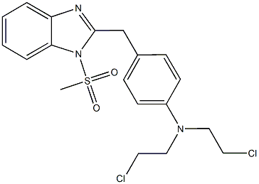 N,N-bis(2-chloroethyl)-4-{[1-(methylsulfonyl)-1H-benzimidazol-2-yl]methyl}aniline Structure