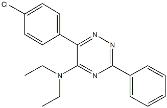 N-[6-(4-chlorophenyl)-3-phenyl-1,2,4-triazin-5-yl]-N,N-diethylamine Structure