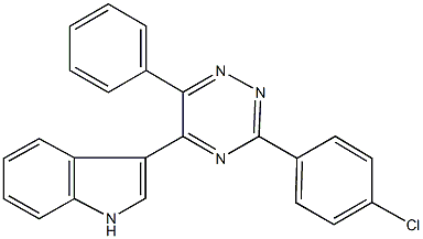 3-[3-(4-chlorophenyl)-6-phenyl-1,2,4-triazin-5-yl]-1H-indole Structure