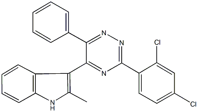 3-[3-(2,4-dichlorophenyl)-6-phenyl-1,2,4-triazin-5-yl]-2-methyl-1H-indole Structure