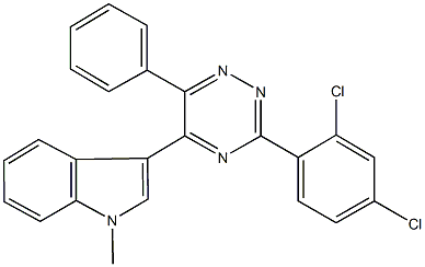 3-[3-(2,4-dichlorophenyl)-6-phenyl-1,2,4-triazin-5-yl]-1-methyl-1H-indole 구조식 이미지