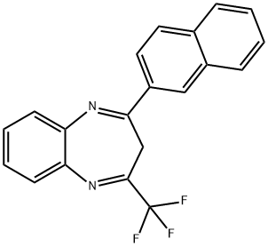 2-(2-naphthyl)-4-(trifluoromethyl)-3H-1,5-benzodiazepine Structure