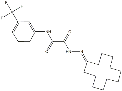 2-(2-cyclododecylidenehydrazino)-2-oxo-N-[3-(trifluoromethyl)phenyl]acetamide Structure