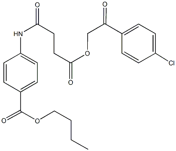 butyl 4-({4-[2-(4-chlorophenyl)-2-oxoethoxy]-4-oxobutanoyl}amino)benzoate Structure