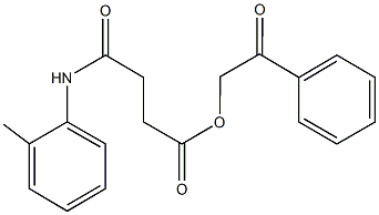 2-oxo-2-phenylethyl 4-oxo-4-(2-toluidino)butanoate 구조식 이미지