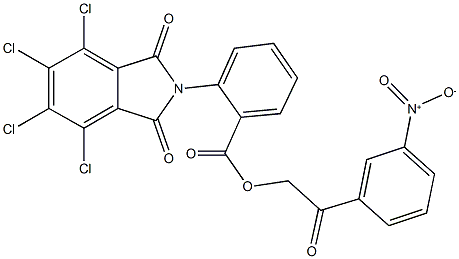 2-{3-nitrophenyl}-2-oxoethyl 2-(4,5,6,7-tetrachloro-1,3-dioxo-1,3-dihydro-2H-isoindol-2-yl)benzoate 구조식 이미지