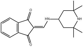 2-{[(2,2,6,6-tetramethyl-4-piperidinyl)amino]methylene}-1H-indene-1,3(2H)-dione 구조식 이미지