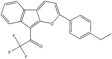 1-[2-(4-ethylphenyl)indeno[2,1-b]pyran-9-yl]-2,2,2-trifluoroethanone 구조식 이미지