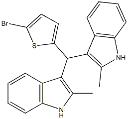 3-[(5-bromo-2-thienyl)(2-methyl-1H-indol-3-yl)methyl]-2-methyl-1H-indole Structure