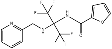 N-[2,2,2-trifluoro-1-[(2-pyridinylmethyl)amino]-1-(trifluoromethyl)ethyl]-2-furamide 구조식 이미지