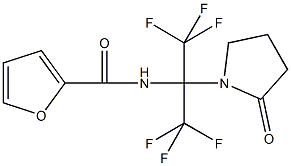 N-[2,2,2-trifluoro-1-(2-oxo-1-pyrrolidinyl)-1-(trifluoromethyl)ethyl]-2-furamide Structure