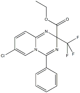 ethyl 7-chloro-4-phenyl-2-(trifluoromethyl)-2H-pyrido[1,2-a][1,3,5]triazine-2-carboxylate 구조식 이미지