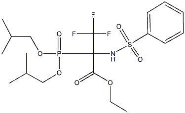 ethyl 2-(diisobutoxyphosphoryl)-3,3,3-trifluoro-2-[(phenylsulfonyl)amino]propanoate Structure