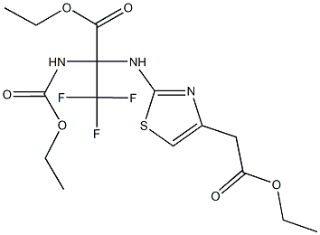 ethyl 2-[(ethoxycarbonyl)amino]-2-{[4-(2-ethoxy-2-oxoethyl)-1,3-thiazol-2-yl]amino}-3,3,3-trifluoropropanoate Structure