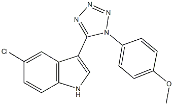 5-chloro-3-[1-(4-methoxyphenyl)-1H-tetraazol-5-yl]-1H-indole Structure