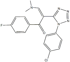2-[1-(4-chlorophenyl)-1H-tetraazol-5-yl]-3-(dimethylamino)-1-(4-fluorophenyl)-2-propen-1-one Structure