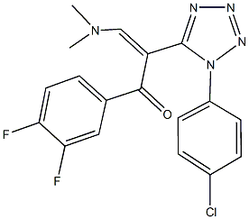 2-[1-(4-chlorophenyl)-1H-tetraazol-5-yl]-1-(3,4-difluorophenyl)-3-(dimethylamino)-2-propen-1-one Structure