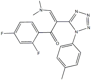 1-(2,4-difluorophenyl)-3-(dimethylamino)-2-[1-(4-methylphenyl)-1H-tetraazol-5-yl]-2-propen-1-one Structure