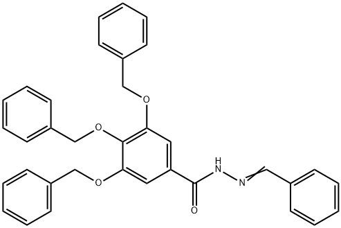 N'-benzylidene-3,4,5-tris(benzyloxy)benzohydrazide Structure