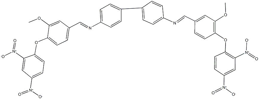 4,4'-bis[(4-{2,4-bisnitrophenoxy}-3-methoxybenzylidene)amino]-1,1'-biphenyl Structure