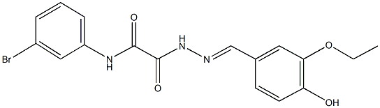N-(3-bromophenyl)-2-[2-(3-ethoxy-4-hydroxybenzylidene)hydrazino]-2-oxoacetamide Structure