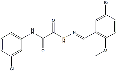 2-[2-(5-bromo-2-methoxybenzylidene)hydrazino]-N-(3-chlorophenyl)-2-oxoacetamide Structure