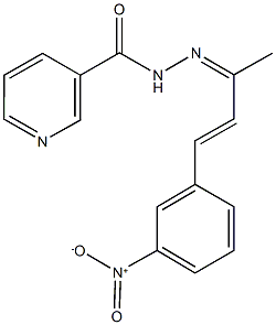 N'-(3-{3-nitrophenyl}-1-methyl-2-propenylidene)nicotinohydrazide Structure