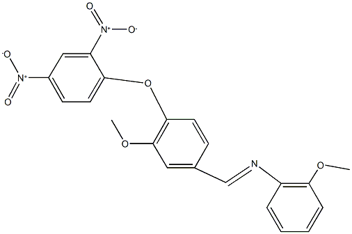 N-[4-(2,4-dinitrophenoxy)-3-methoxybenzylidene]-2-methoxyaniline Structure