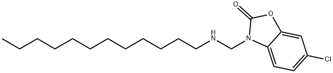 6-chloro-3-[(dodecylamino)methyl]-1,3-benzoxazol-2(3H)-one Structure