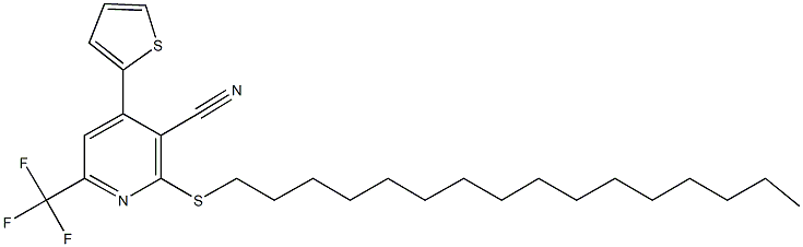 2-(hexadecylsulfanyl)-4-(2-thienyl)-6-(trifluoromethyl)nicotinonitrile 구조식 이미지