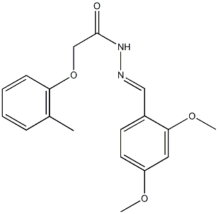 N'-(2,4-dimethoxybenzylidene)-2-(2-methylphenoxy)acetohydrazide 구조식 이미지