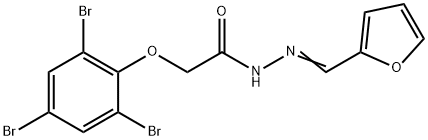 N'-(2-furylmethylene)-2-(2,4,6-tribromophenoxy)acetohydrazide Structure