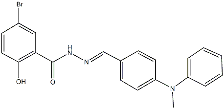 5-bromo-2-hydroxy-N'-[4-(methylanilino)benzylidene]benzohydrazide 구조식 이미지