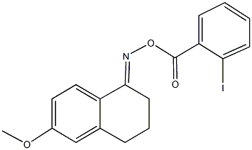 6-methoxy-3,4-dihydro-1(2H)-naphthalenone O-(2-iodobenzoyl)oxime 구조식 이미지