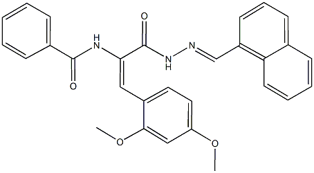 N-(2-(2,4-dimethoxyphenyl)-1-{[2-(1-naphthylmethylene)hydrazino]carbonyl}vinyl)benzamide 구조식 이미지