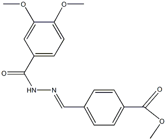 methyl 4-[2-(3,4-dimethoxybenzoyl)carbohydrazonoyl]benzoate Structure