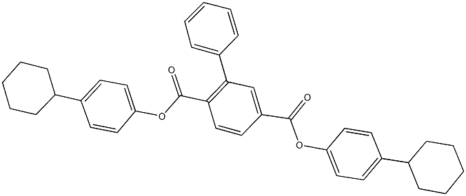 bis(4-cyclohexylphenyl) [1,1'-biphenyl]-2,5-dicarboxylate Structure