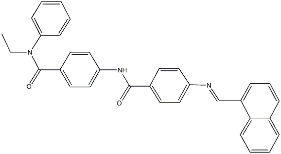 N-ethyl-4-({4-[(1-naphthylmethylene)amino]benzoyl}amino)-N-phenylbenzamide 구조식 이미지