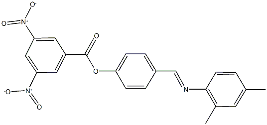 4-{[(2,4-dimethylphenyl)imino]methyl}phenyl 3,5-bisnitrobenzoate Structure