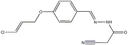 N'-{4-[(3-chloro-2-propenyl)oxy]benzylidene}-2-cyanoacetohydrazide 구조식 이미지