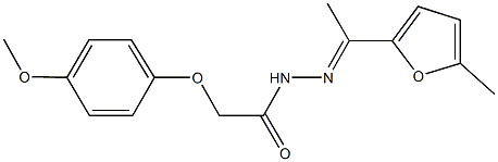 2-(4-methoxyphenoxy)-N'-[1-(5-methyl-2-furyl)ethylidene]acetohydrazide 구조식 이미지