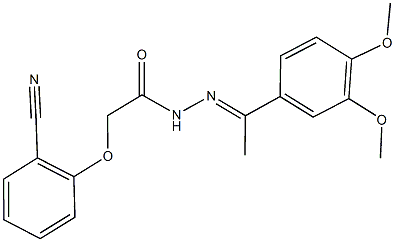 2-(2-cyanophenoxy)-N'-[1-(3,4-dimethoxyphenyl)ethylidene]acetohydrazide Structure