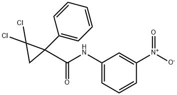 2,2-dichloro-N-{3-nitrophenyl}-1-phenylcyclopropanecarboxamide 구조식 이미지