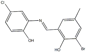 2-bromo-6-{[(5-chloro-2-hydroxyphenyl)imino]methyl}-4-methylphenol 구조식 이미지