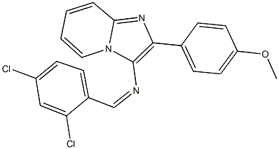 N-(2,4-dichlorobenzylidene)-N-[2-(4-methoxyphenyl)imidazo[1,2-a]pyridin-3-yl]amine 구조식 이미지