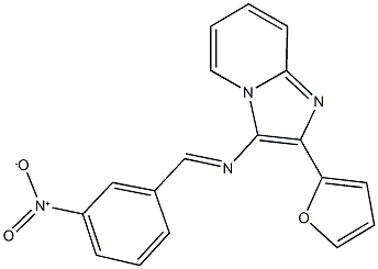 2-(2-furyl)-3-({3-nitrobenzylidene}amino)imidazo[1,2-a]pyridine 구조식 이미지