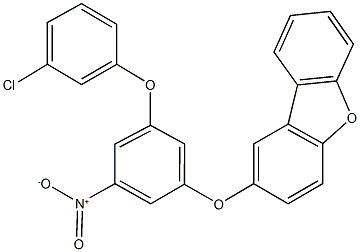 2-[3-(3-chlorophenoxy)-5-nitrophenoxy]dibenzo[b,d]furan Structure