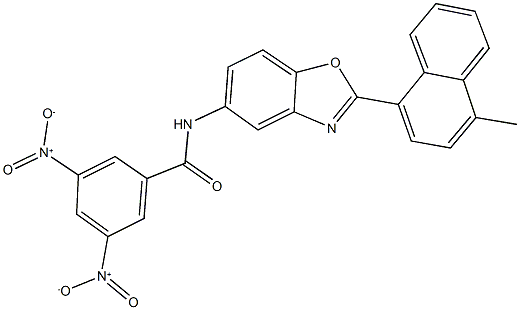 3,5-bisnitro-N-[2-(4-methyl-1-naphthyl)-1,3-benzoxazol-5-yl]benzamide 구조식 이미지